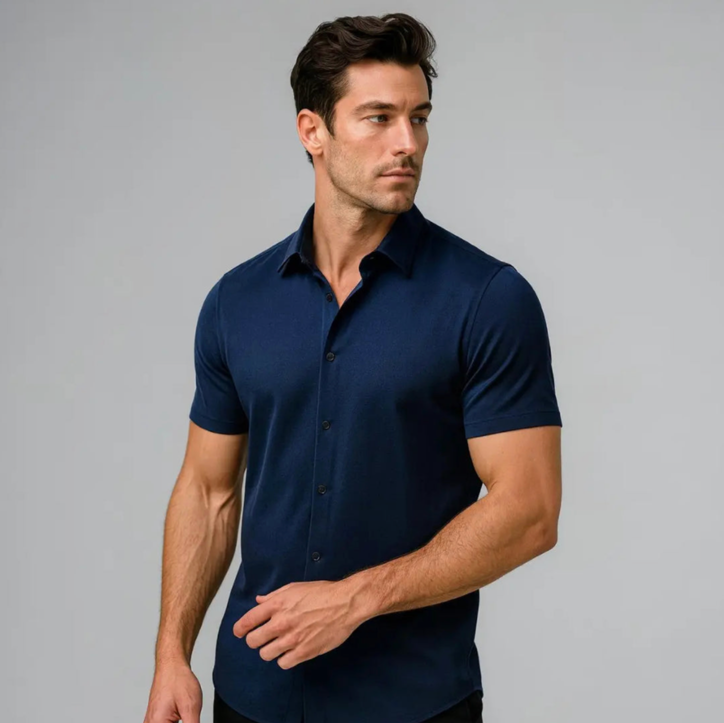 Camisa ajustada de manga corta