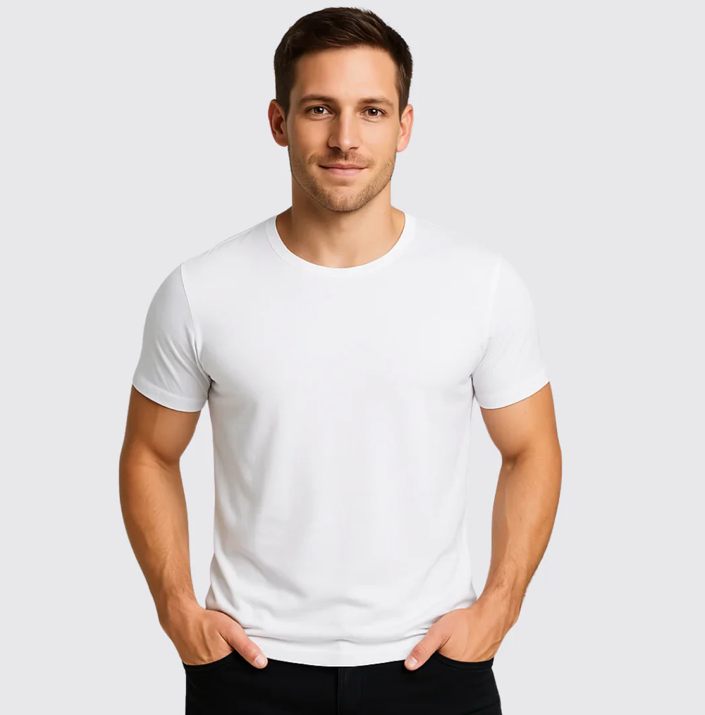 Camiseta de cuello redondo