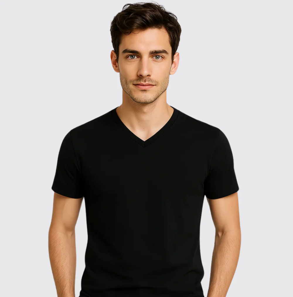 Camiseta con cuello en V
