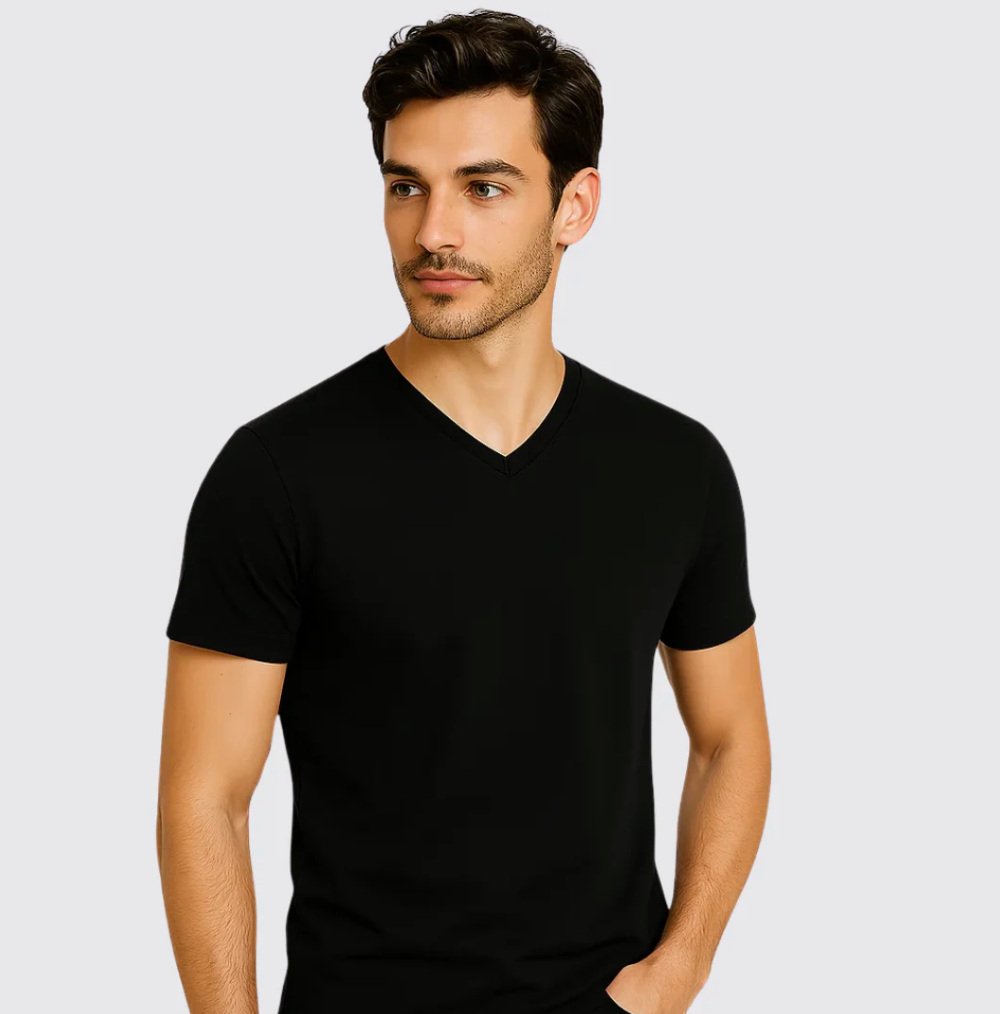 Camiseta con cuello en V