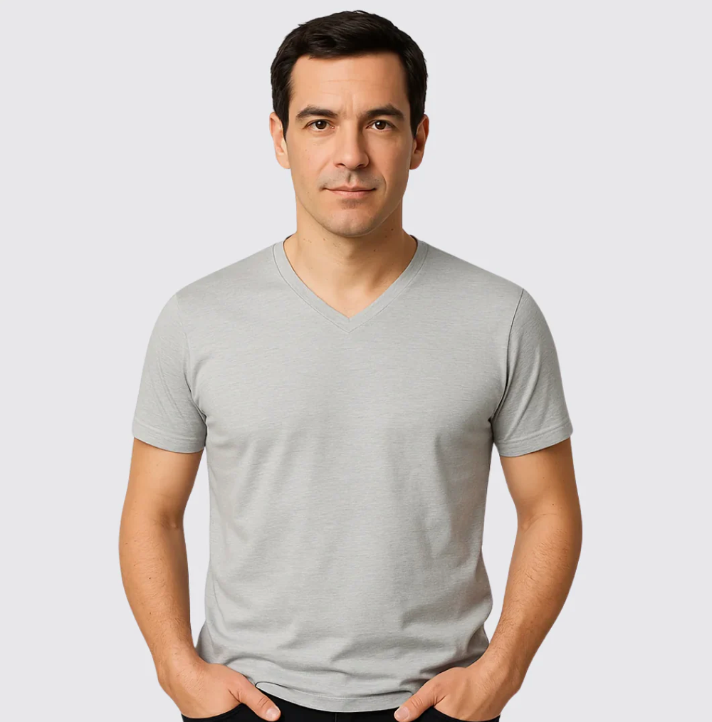 Camiseta con cuello en V