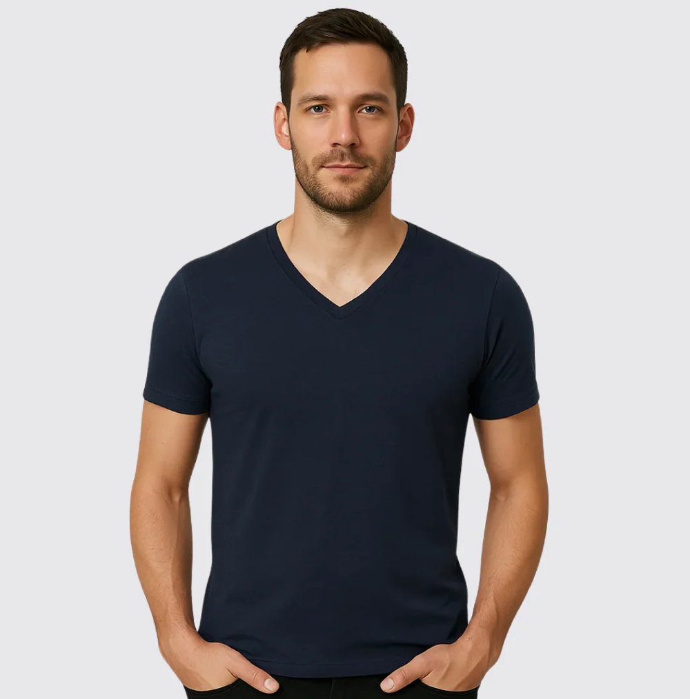 Camiseta con cuello en V