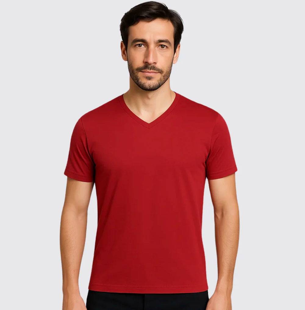 Camiseta con cuello en V