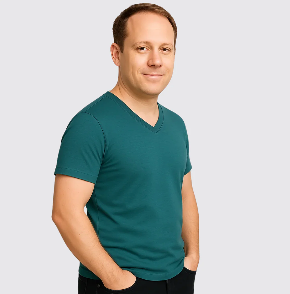 Camiseta con cuello en V