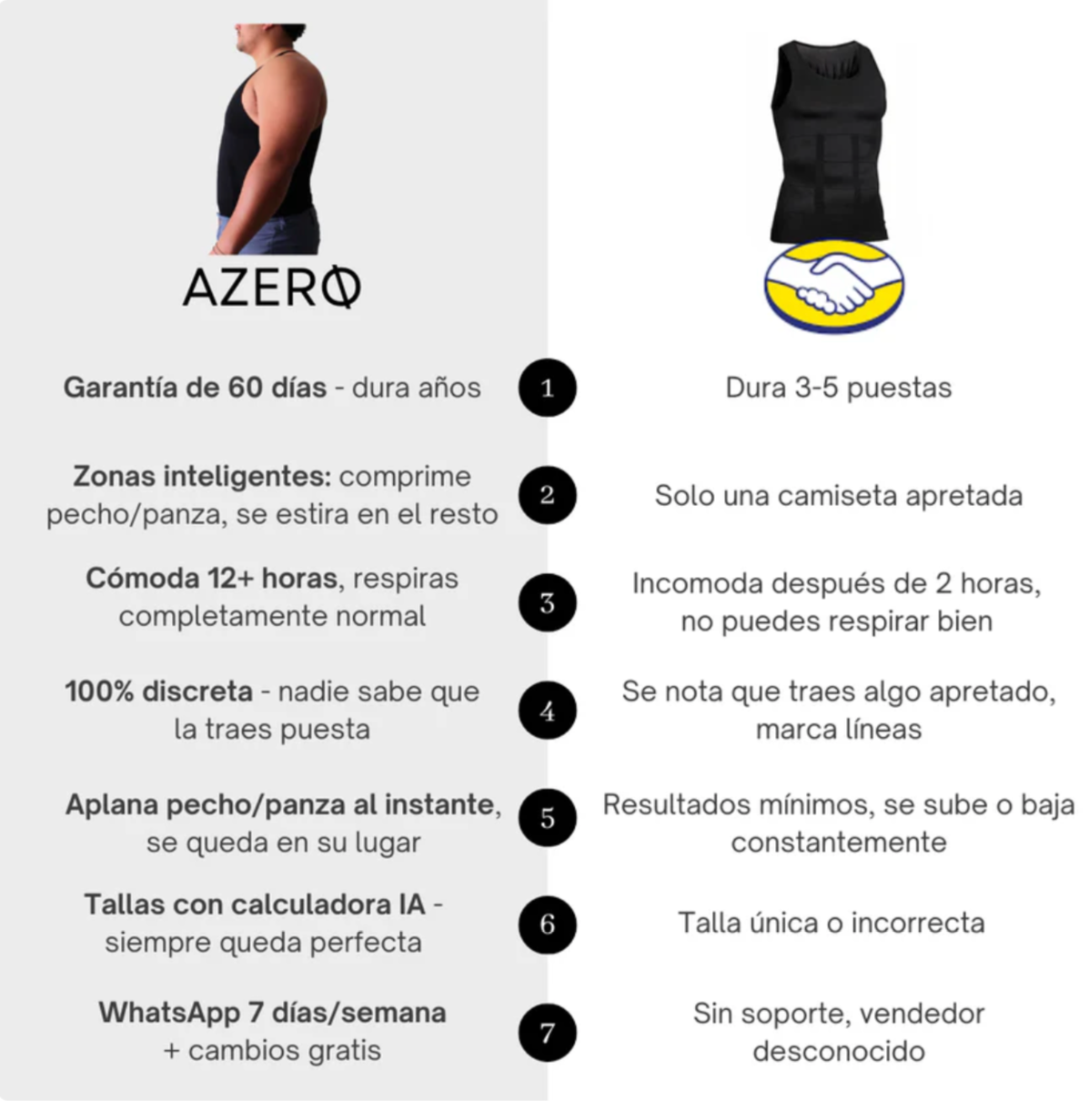 Camiseta reductora caballero